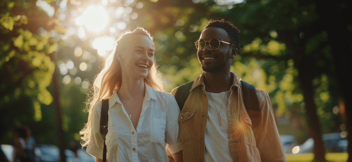 photo of a couple on a date experiencing a deep connection and understanding of personal life goals